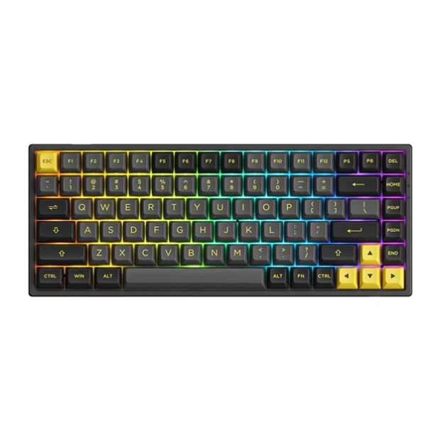Клавиатура Akko 3084B Plus Black & Gold (Akko CS Jelly Pink)